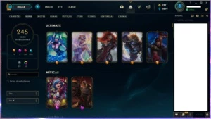 Conta lol lvl 222 com 245 skins - League of Legends