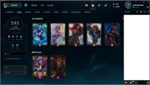 Conta lol lvl 222 com 245 skins - League of Legends