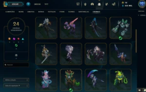 Conta lol lvl 702, 242 skins, esmerald 2, 333 MIL essências  - League of Legends