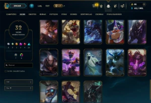 Conta Ferro 1 com 60 Champs e 32 Skins +1 Prestigio - League of Legends LOL