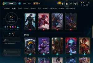 Conta Ferro 1 com 60 Champs e 32 Skins +1 Prestigio - League of Legends LOL