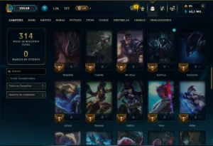 Conta Ferro 1 com 60 Champs e 32 Skins +1 Prestigio - League of Legends LOL