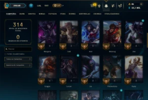 Conta Ferro 1 com 60 Champs e 32 Skins +1 Prestigio - League of Legends LOL