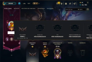 Conta Ferro 1 com 60 Champs e 32 Skins +1 Prestigio - League of Legends LOL