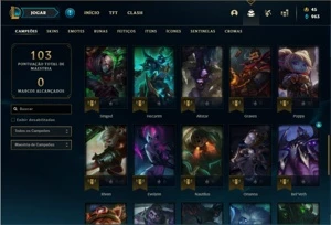 Conta Bronze 4 com 50 Champs e 15 Skins (Criada em 2013) - League of Legends LOL
