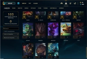 Conta Bronze 4 com 50 Champs e 15 Skins (Criada em 2013) - League of Legends LOL