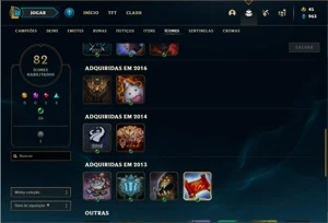 Conta Bronze 4 com 50 Champs e 15 Skins (Criada em 2013) - League of Legends LOL