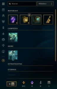 conta unranked com skin lendária - League of Legends LOL