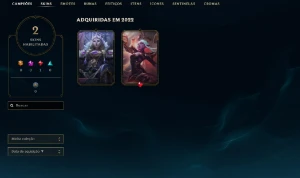 conta unranked com skin lendária - League of Legends LOL