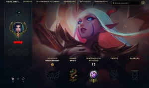 conta unranked com skin lendária - League of Legends LOL
