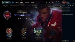 Conta borda Diamante (Plat V no momento) - League of Legends LOL