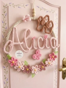 Porta Maternidade conto de fada Borboleta, Flores - Artesanato e Personalizados