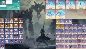 sem login ar 56 kazuha vent klee qiqi mona keqing falcão - Genshin Impact