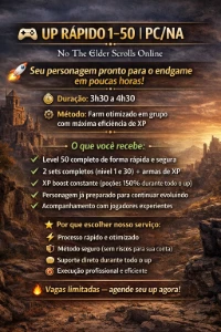 🎮 UP DE PERSONAGEM 1–50 | PC/NA No The Elder Scrolls Online - Outros