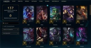 Conta League of Legends - Barata - Ótimas SKINS LOL