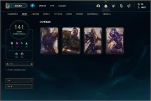 Conta prata 4 MAIN ADC com TODOS os champs e 141 skins - League of Legends LOL