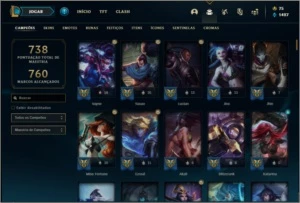 Conta prata 4 MAIN ADC com TODOS os champs e 141 skins - League of Legends LOL