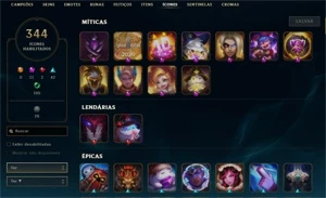 Vendo conta no lol 686 skins - League of Legends