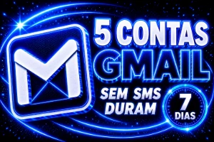 Gmail 5 contas Business Premium sem SMS - Emails