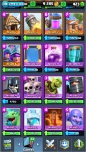 Clash Royale nv 10 com 6 lendarias(4 nv 2)