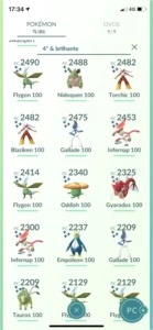 Conta Top 17 lendários 100% - Pokémon
