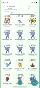 Conta Top 17 lendários 100% - Pokémon