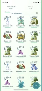 Conta Top 17 lendários 100% - Pokémon