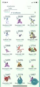 Conta Top 17 lendários 100% - Pokémon