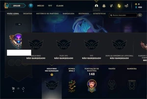 Conta Unranked com 55 Champs e 19 Skins - League of Legends LOL