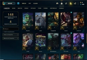 Conta Unranked com 55 Champs e 19 Skins - League of Legends LOL