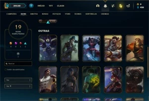 Conta Unranked com 55 Champs e 19 Skins - League of Legends LOL