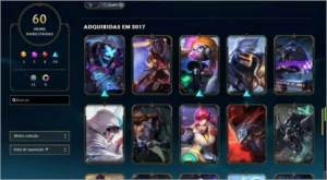Conta LoL com 60 skins - League of Legends