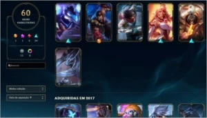 Conta LoL com 60 skins - League of Legends