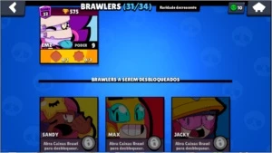 CONTA BRAWL STARS 16K | 31 BRAWLERS |