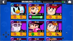 CONTA BRAWL STARS 16K | 31 BRAWLERS |