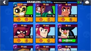 CONTA BRAWL STARS 16K | 31 BRAWLERS |