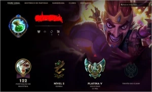 Conta lol platina 42 champs e 17 skins com email - League of Legends