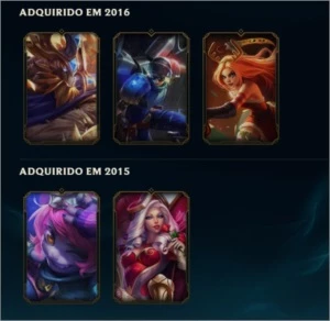Conta lol platina 42 champs e 17 skins com email - League of Legends