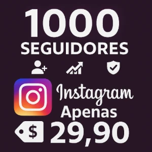 Instagram - 1000 Seguidores / Início Rápido - Promoção! ! - Redes Sociais