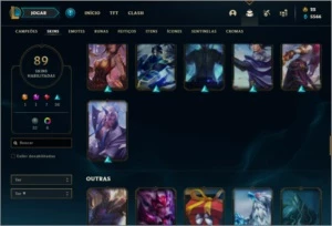 Conta prata 2 com 89 skins e 118 champs - League of Legends LOL