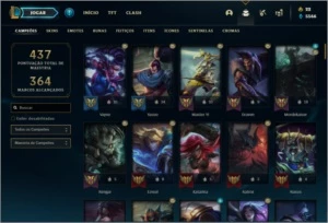 Conta prata 2 com 89 skins e 118 champs - League of Legends LOL