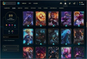 Conta prata 2 com 89 skins e 118 champs - League of Legends LOL