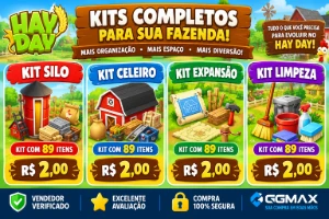 Hay Day - Kit 89 Itens - Celeiro / Silo / Expansão / Limpeza