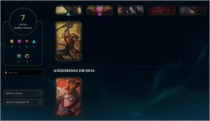 SMURF - Lv 34, 7 Skins, 23 Campeões, 3804 Essência Laranja - League of Legends LOL