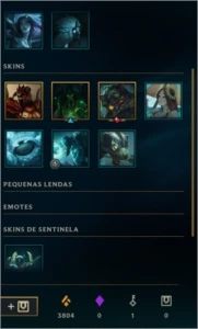 SMURF - Lv 34, 7 Skins, 23 Campeões, 3804 Essência Laranja - League of Legends LOL