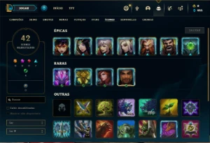 Conta Unranked com 30 Champs e 3 Skins + 2 Fragmentos - League of Legends LOL