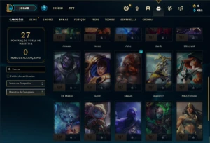 Conta Unranked com 30 Champs e 3 Skins + 2 Fragmentos - League of Legends LOL
