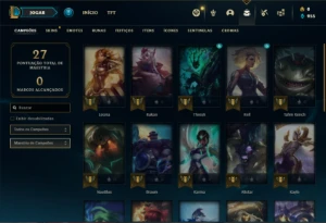 Conta Unranked com 30 Champs e 3 Skins + 2 Fragmentos - League of Legends LOL