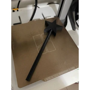 Varinha Estrela Preta 3D para Fantasia - Artesanato e Personalizados