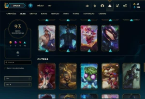 Ferro 2 com 92 Champs e 93 Skins - League of Legends LOL